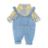 Boy's Shirt Denim Straps Two-Piece Set